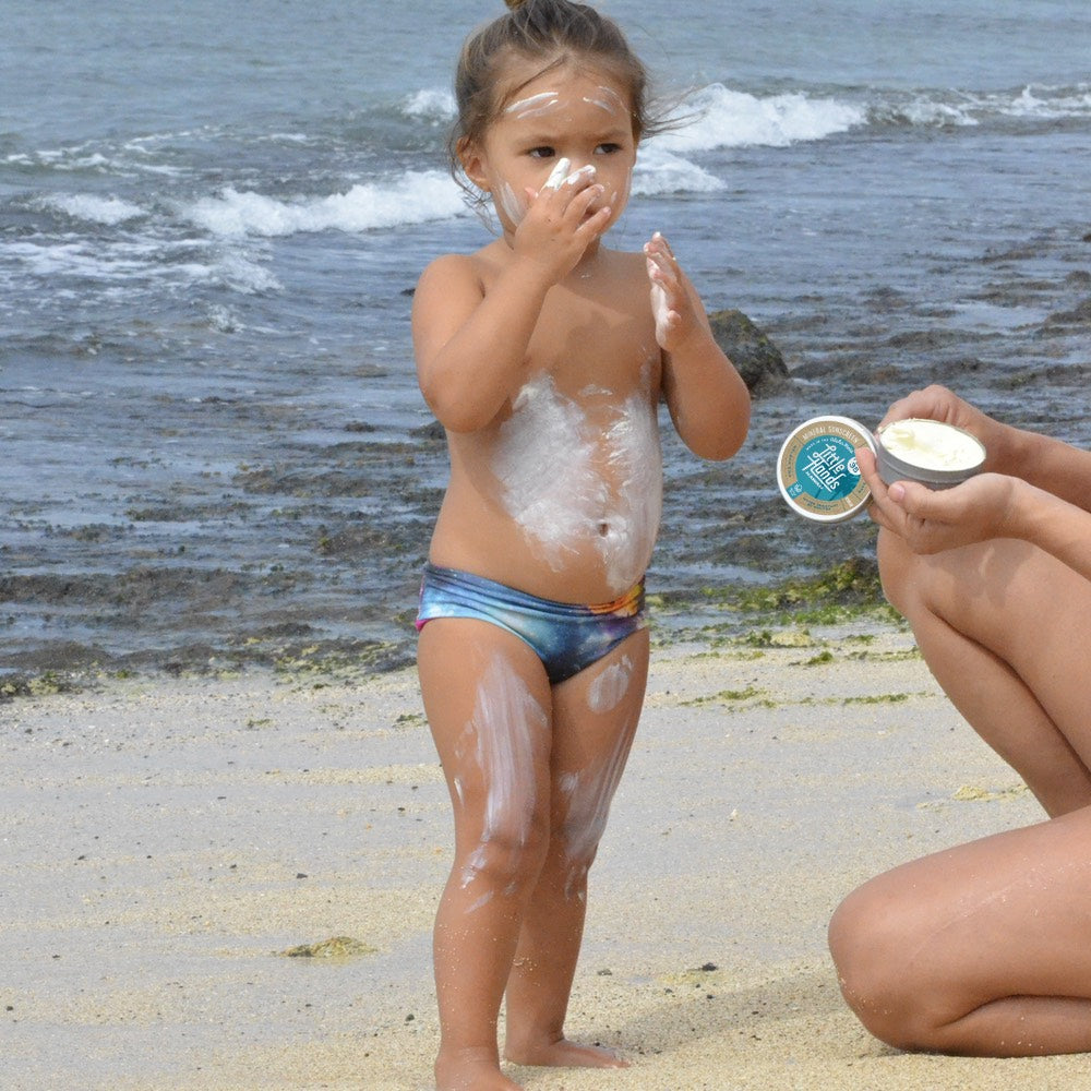 Little Hands Hawaii - Body & Face Mineral Sunscreen - In Use