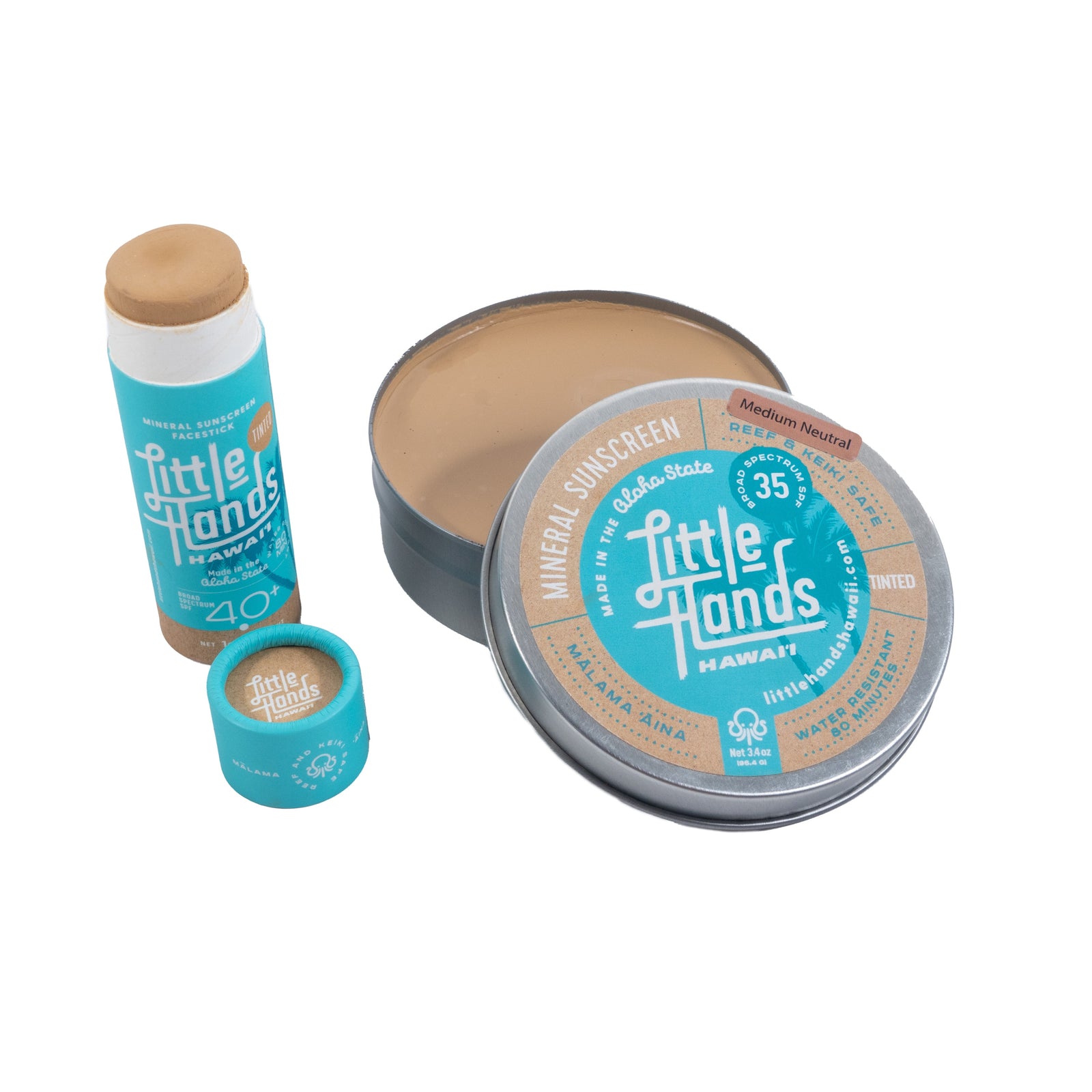 Little Hands Hawaii - Complete Sunscreen Combo - Medium Neutral - Open