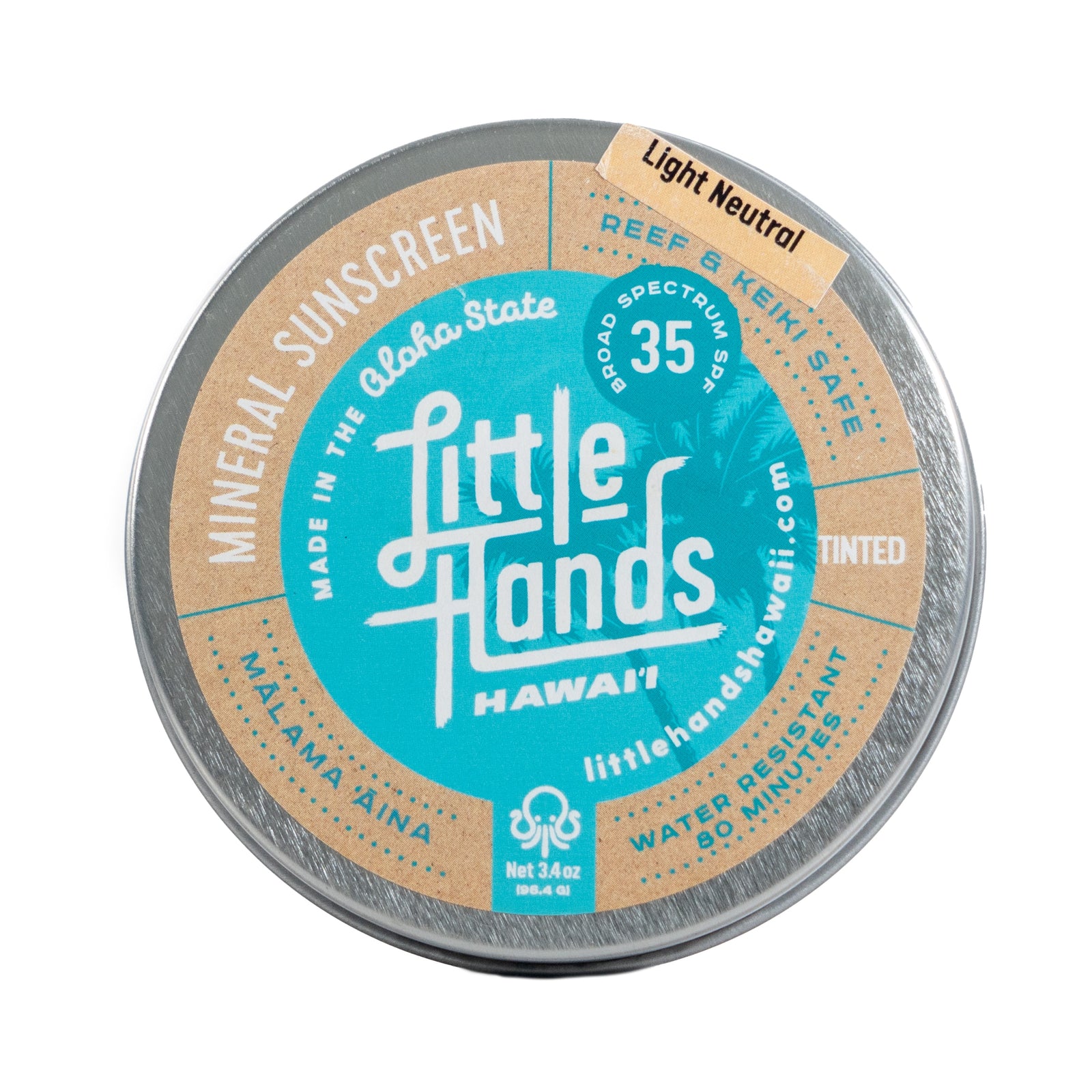 Little Hands Hawaii - Body & Face Mineral Sunscreen - Light Neutral - Front View