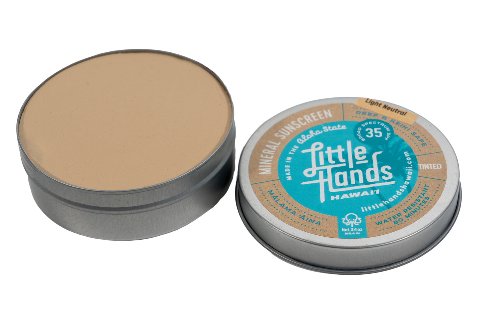 Little Hands Hawaii - Body & Face Mineral Sunscreen - Light Neutral - Open
