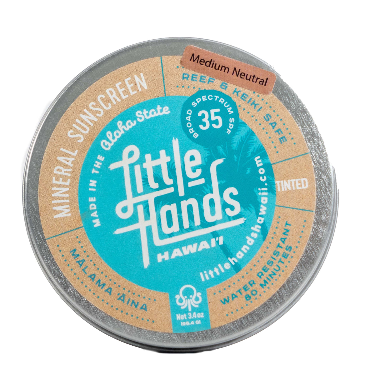 Little Hands Hawaii - Body & Face Mineral Sunscreen - Medium Neutral - Front View