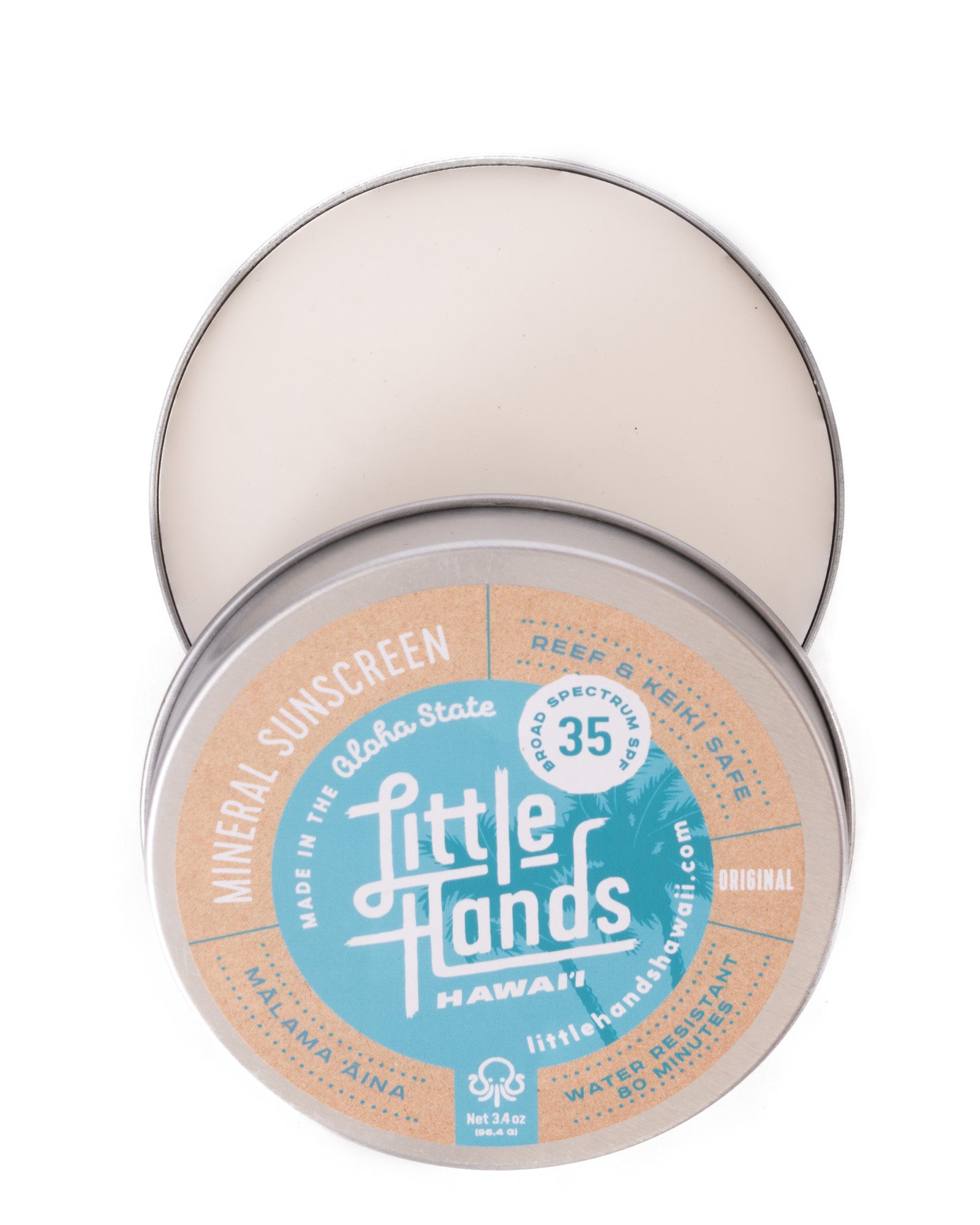 Little Hands Hawaii - Body & Face Mineral Sunscreen - Open
