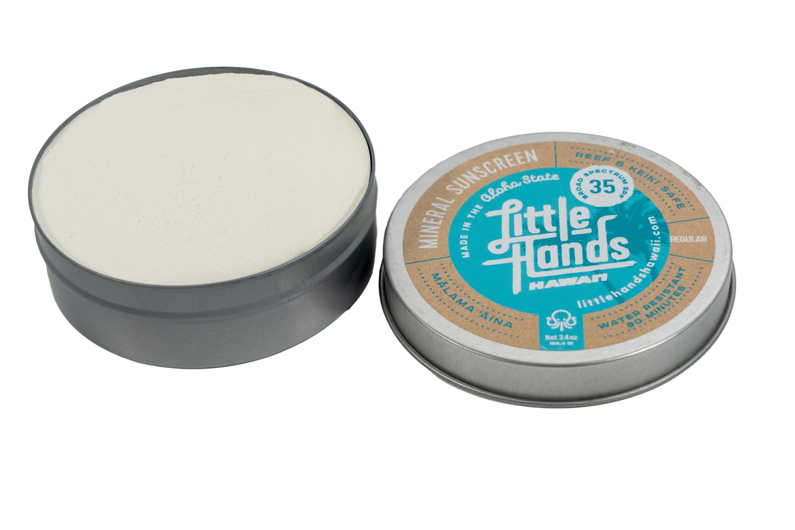 Little Hands Hawaii - Body & Face Mineral Sunscreen - Original - Open